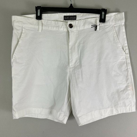 NWOT SLATE & STONE White Khaki Shorts (36) - Picture 2 of 8